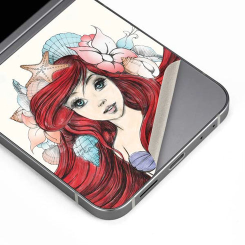 Disney The Little Mermaid Ariel Illustration Galaxy Z Flip6 Skin